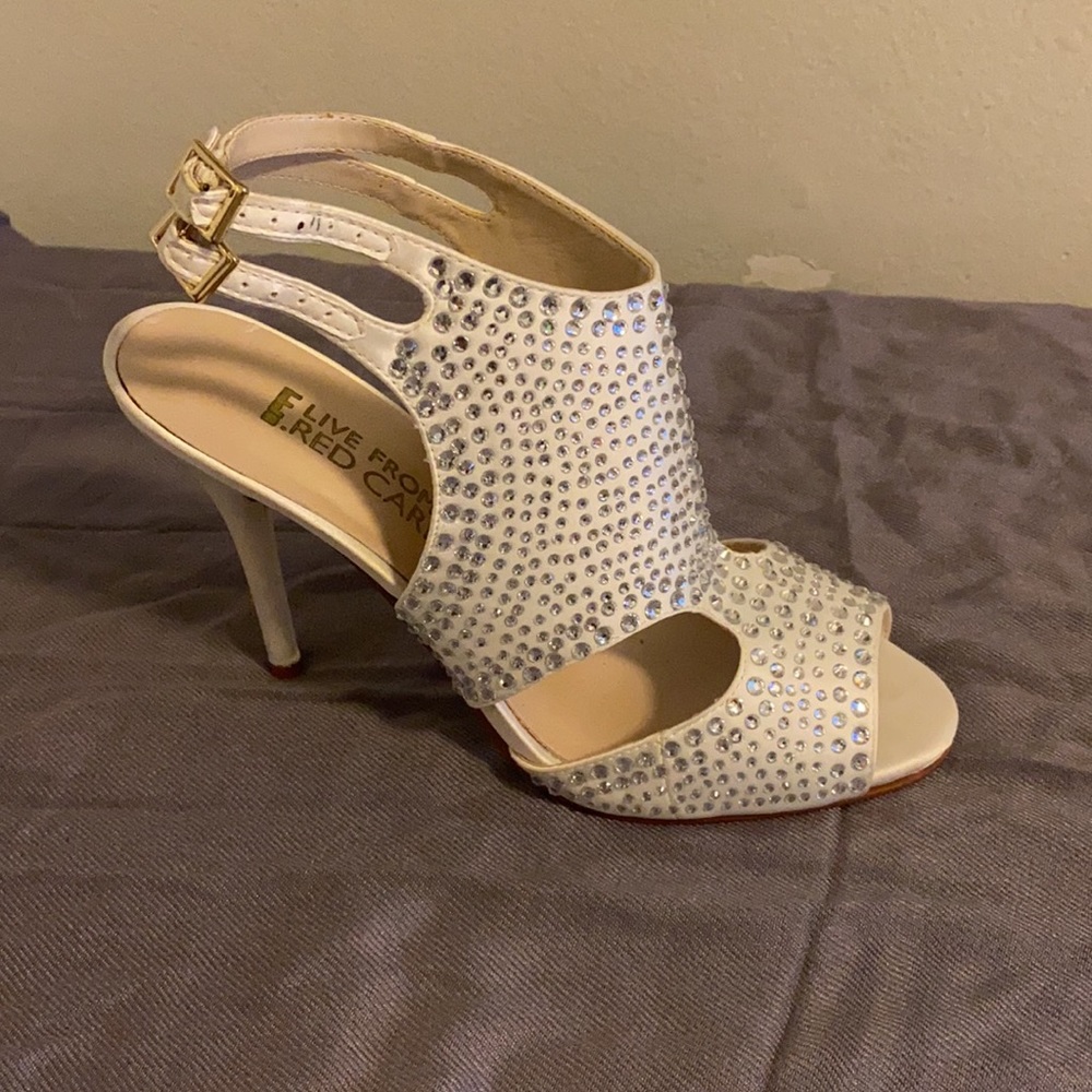 E! Live From The Red Carpet Rhinestone Heels - Size 9.5